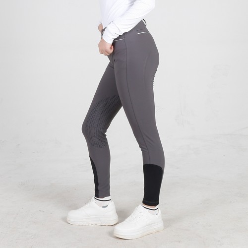 EQ-P020 300G 90%Nylon 10% Spandex - 4-way stretch Woven Knee grip Horse Riding Breeches 