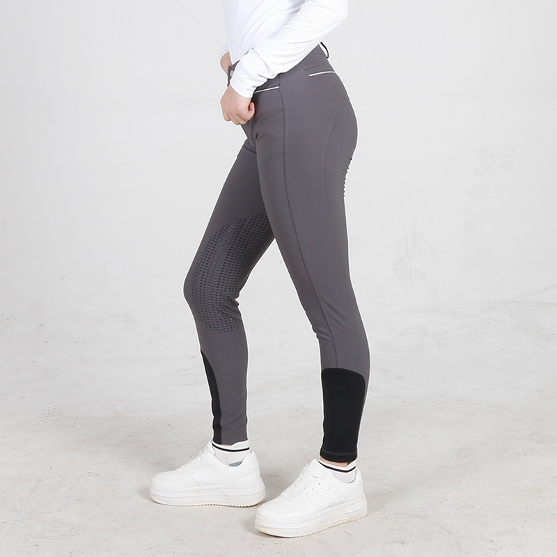 EQ-P020 300G 90%Nylon 10% Spandex - 4-way stretch Woven Knee grip Horse Riding Breeches  