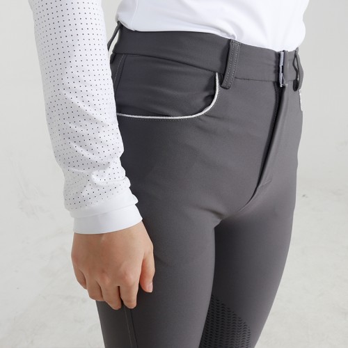 EQ-P020 300G 90%Nylon 10% Spandex - 4-way stretch Woven Knee grip Horse Riding Breeches 