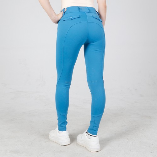 EQ-P022 330G 61%Polyester 39% Spandex -Compression Womens Equestrian knee patch breeches