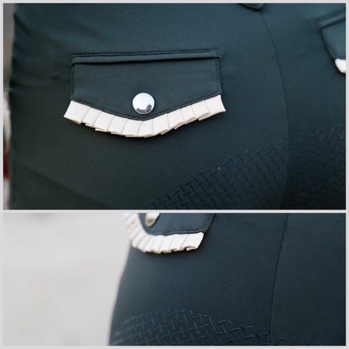 EQ-P026 320G 78%Polyester 22% Spandex -  4 Season Tailored Full Seat silicone Riding breeches