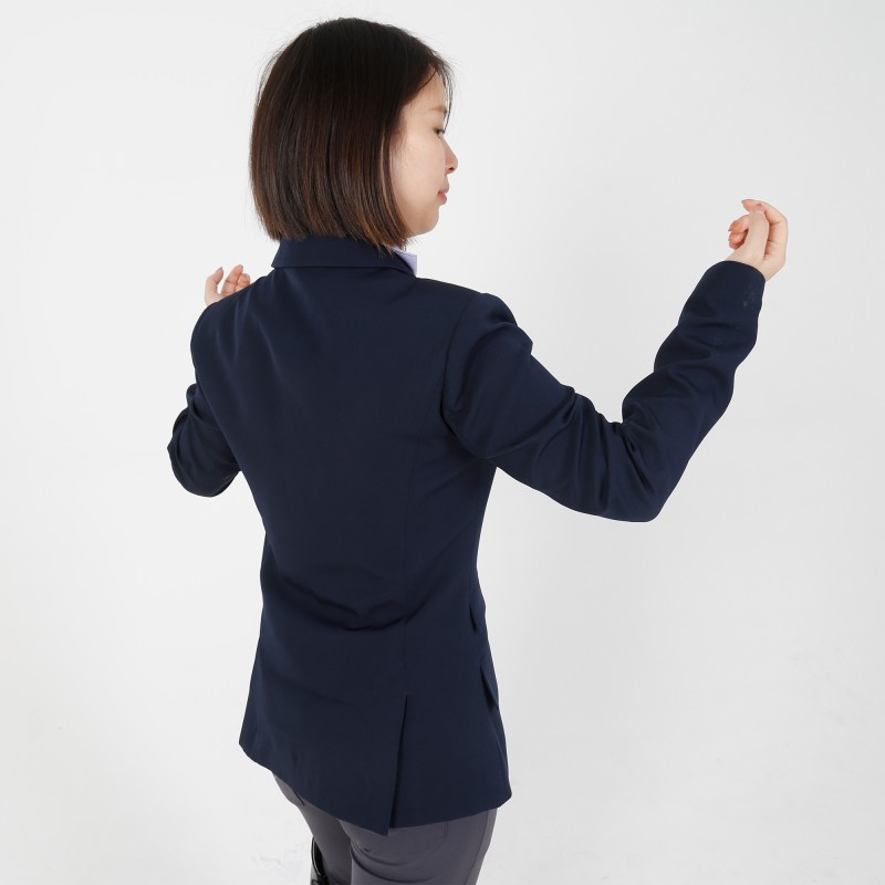 EQ-ShowJacket-09 320G 84% Polyester 16% Spandex-Zipper Technical Equestrian Show Jacket 