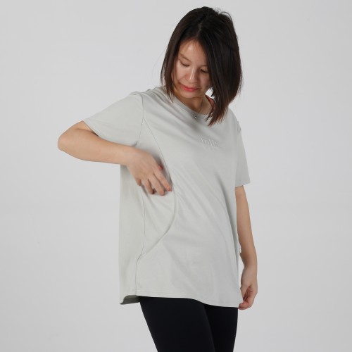 MN-T10 OEM Private Label Front Hidden vertical Zip Breastfeeding Tee