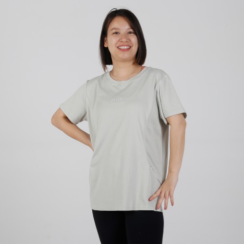 MN-T10 OEM Private Label Front Hidden vertical Zip Breastfeeding Tee